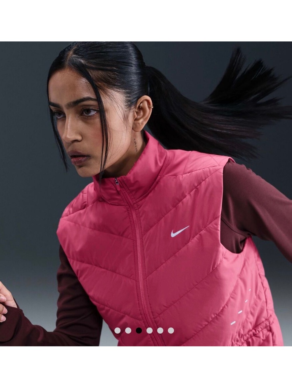 NWT Nike Swift Womens Therma-FIT Running Vest in the Sweet Beet size S MSRP $120